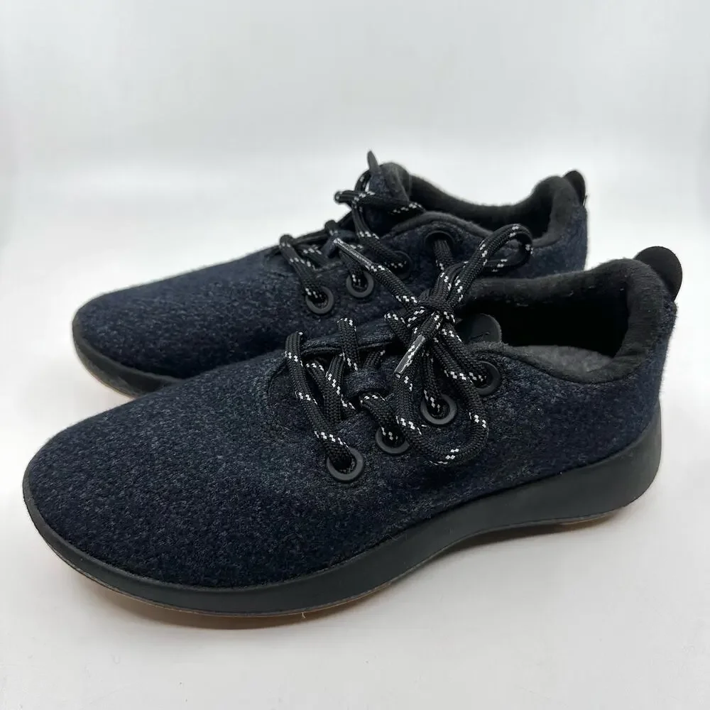 Allbirds Womens Merino Wool Runners US 7 Black Everyday Sneakers Running Shoes